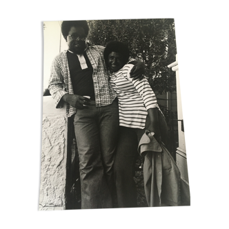 Portrait couple fashion 80s. USA