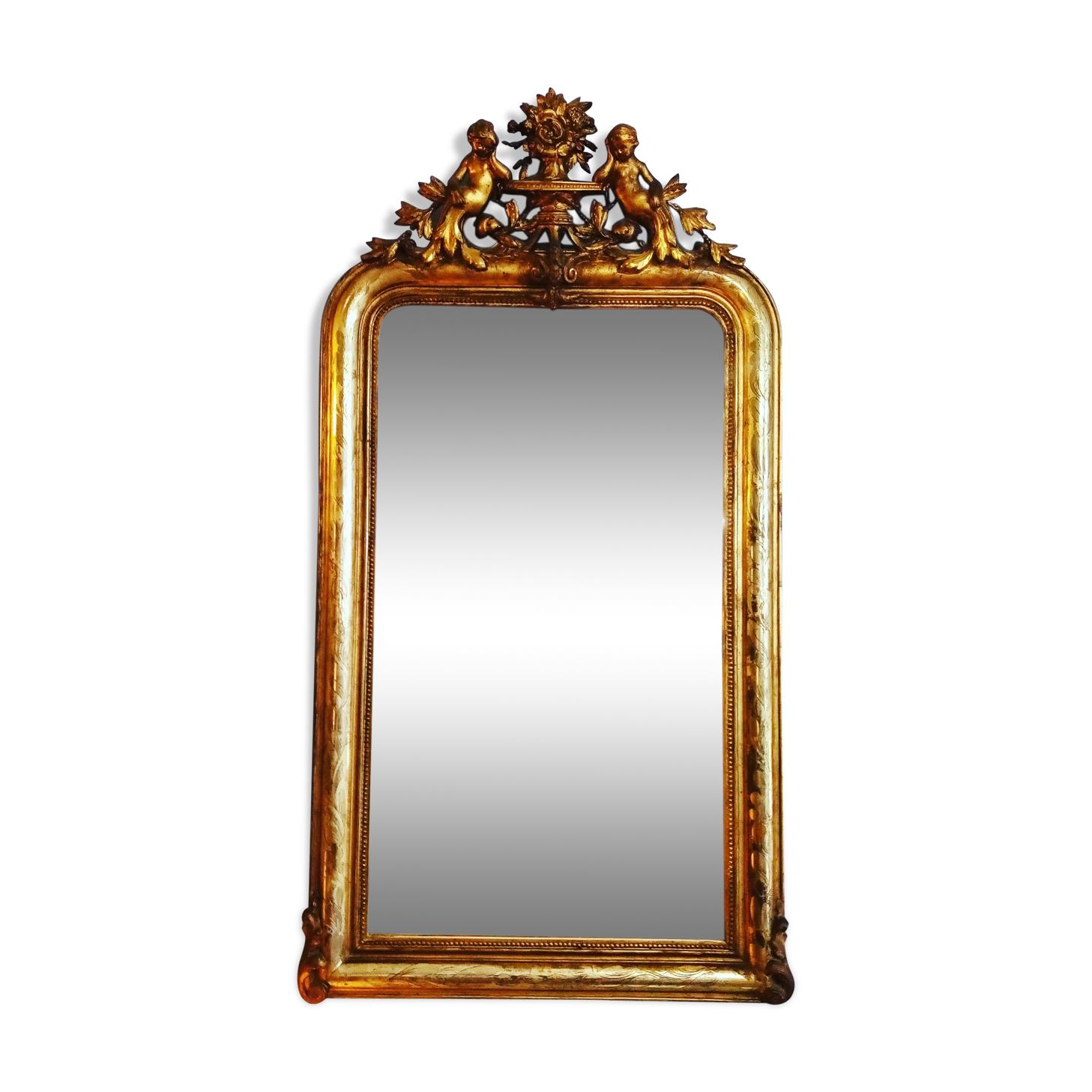 Golden mirror  - 127x70cm