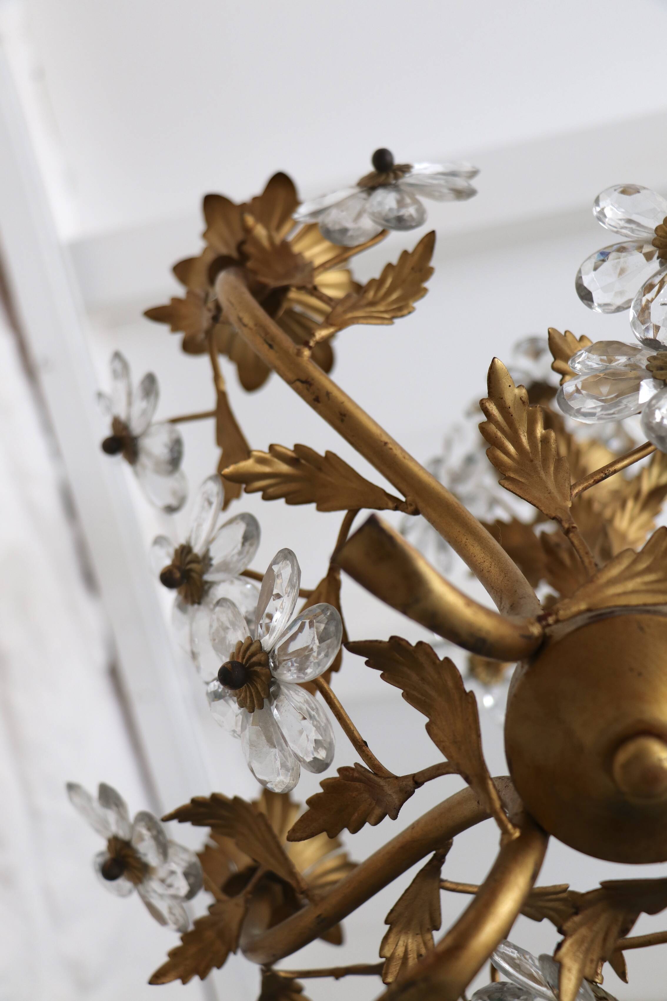 Lustre aux fleurs,  style Florentin XXème