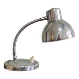 Polished aluminum desk lamp from the 1950s