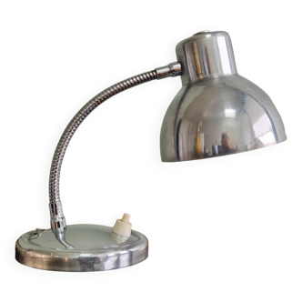 Polished aluminum desk lamp from the 1950s