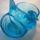 Beautiful Art Deco salt shaker in vallérysthal blue glass: A POOL