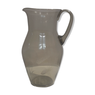 Smoked glass pitcher