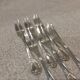6 silver-plated metal cake forks by Christofle Marly.