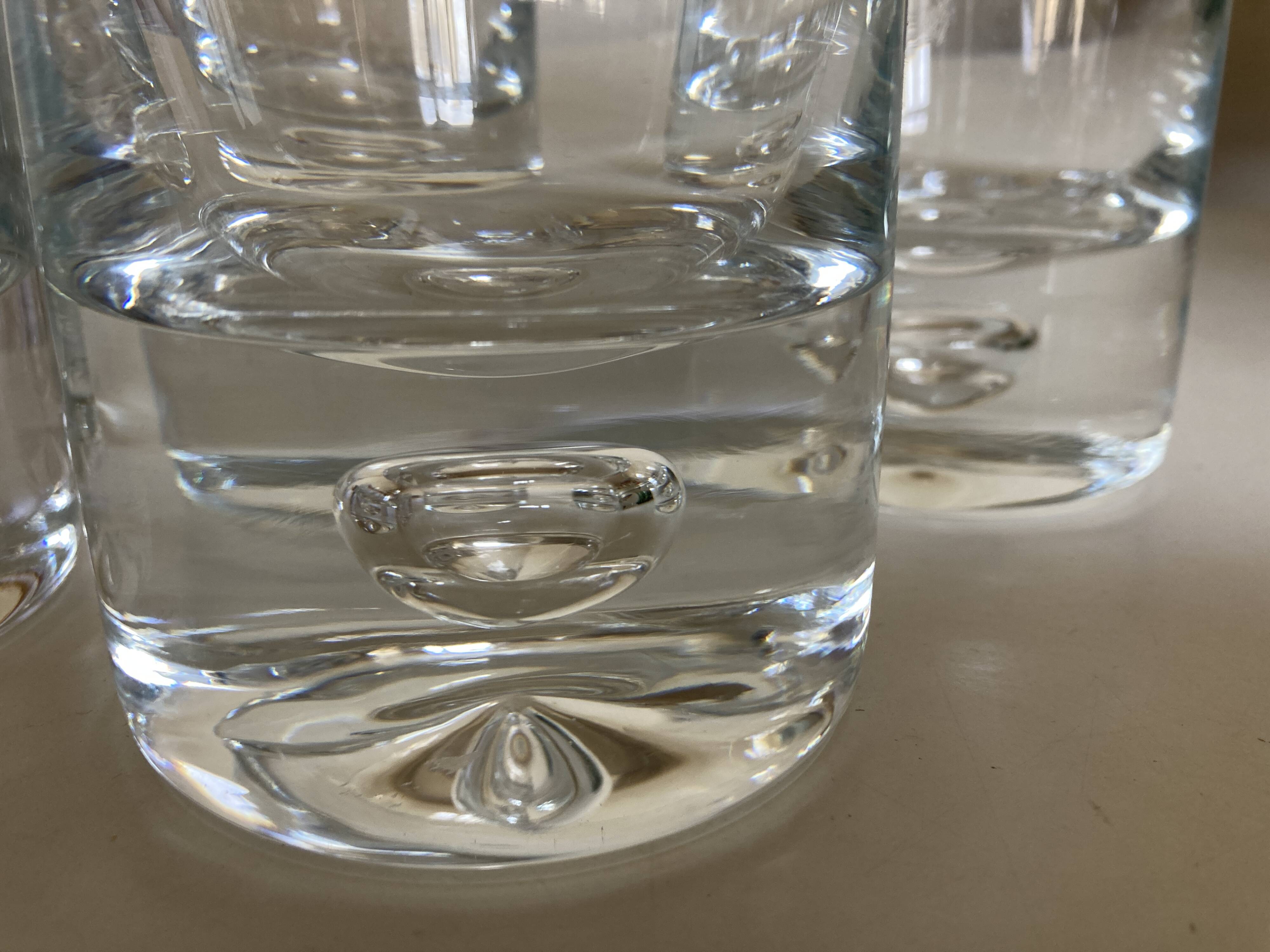 Set of 4 XL glasses Scandinavian bubble whiskey tumblers 500g in ringing crystal