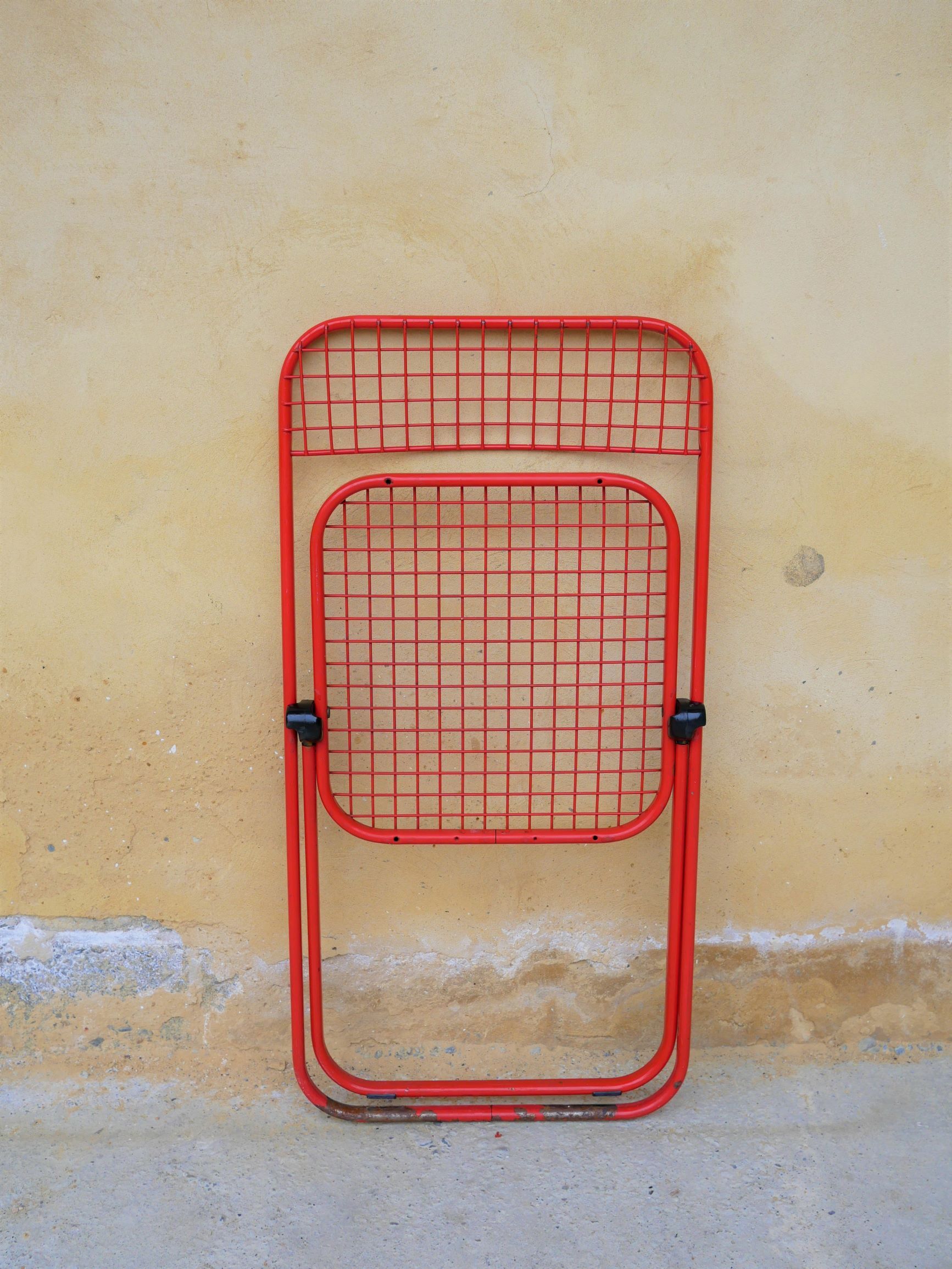 Metal folding chair by Talin editions, years 70