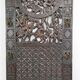 African door in carved wood and bronze of village chief Baboun, Cameroon, early 20th century