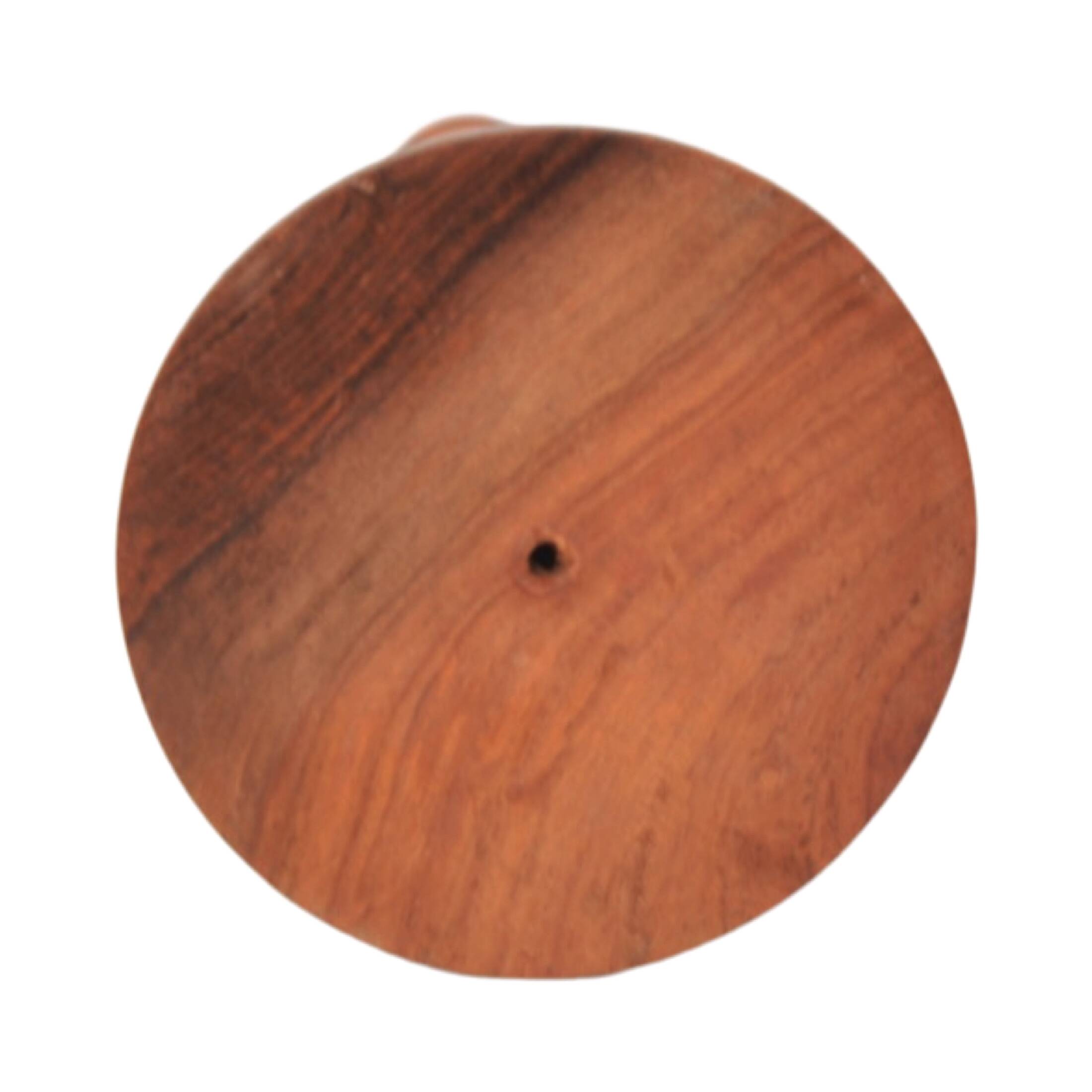 Rosewood long modernist candlestick, Denmark, 1970s.