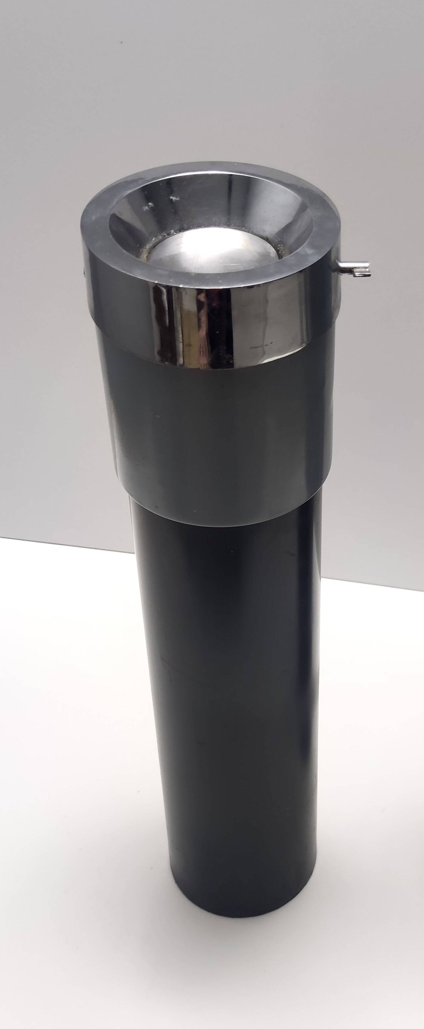 Chrome-Plated and Varnished Metal Ashtray Stand by Stilnovo, Italy