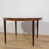 Mid-Century Round Rosewood Dining Table Model 71 by Severin Hansen for Hasl