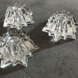Set of 3 vintage table candle holders star shape