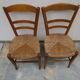 2 antique straw chairs