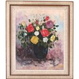 Original European Oil on Canvas – “Vase” – Signed Willack – Vintage