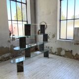 Roche Bobois stone and glass sculpture shelf 1970s