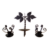 Wrought iron candlesticks year 60 vintage.