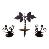 Wrought iron candlesticks year 60 vintage.