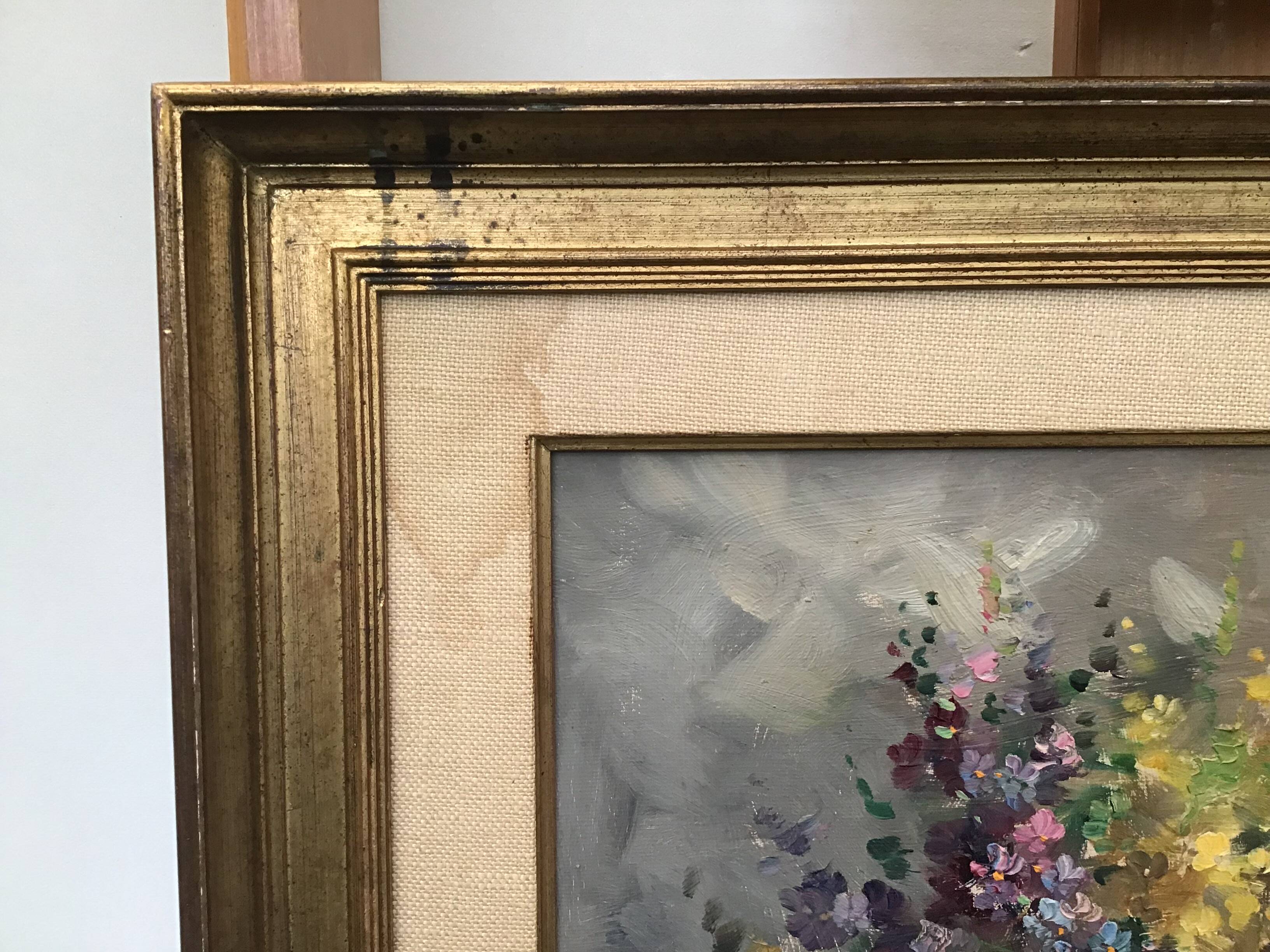 flower vase of a bouquet. Oil on canvas signed by Jean-Jacques Foulon (1923-1980)