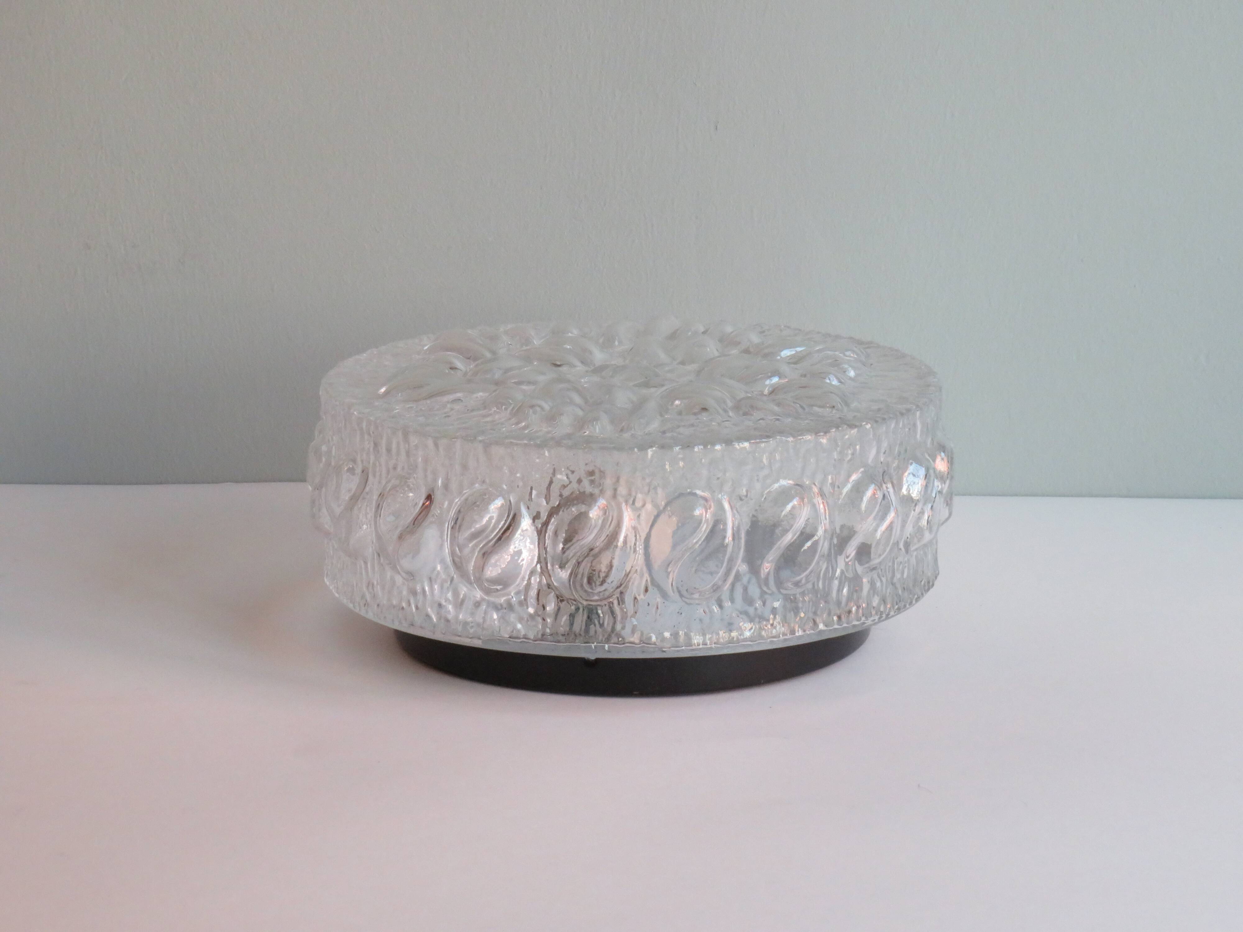 Glass ceiling light 1960 Germany