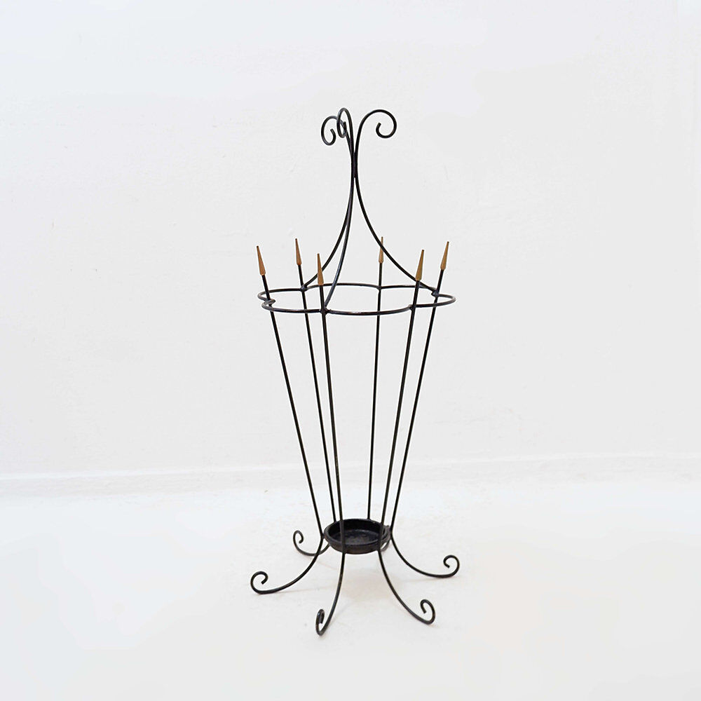Mid-century wrought iron umbrella stand - 1960s