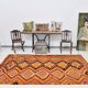 6x9 Orange & Balck Handmade Tribal Vintage Kilim Rug