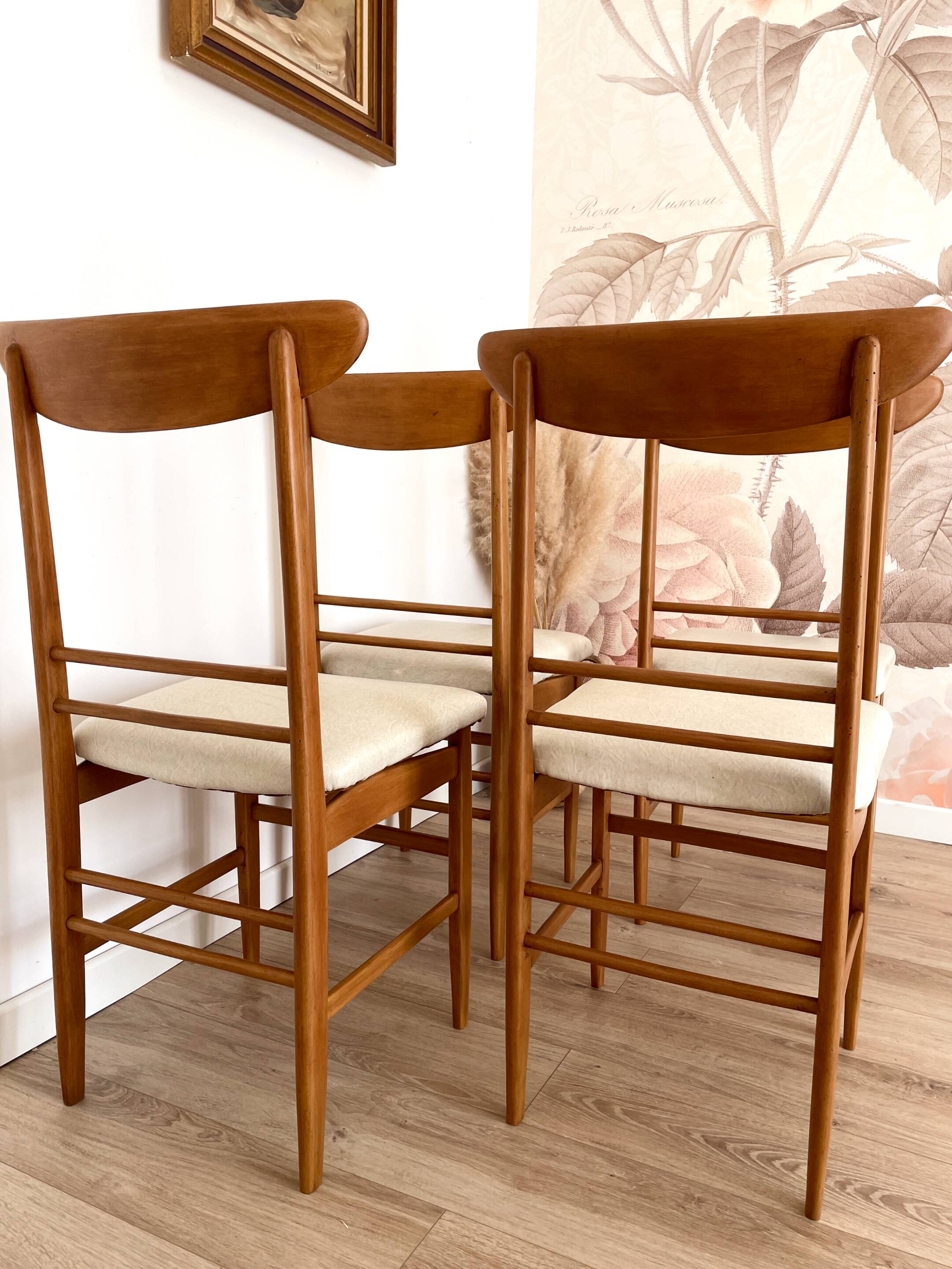Set of 4 chairs, 1960s