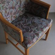 Fauteuil en bois de bouleau à motif floral Swedish Grace