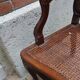 Pair of Louis XV style armchairs in wood and caning.