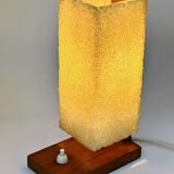Scandinavian teak and acrylic granite desk lamp, 1950s