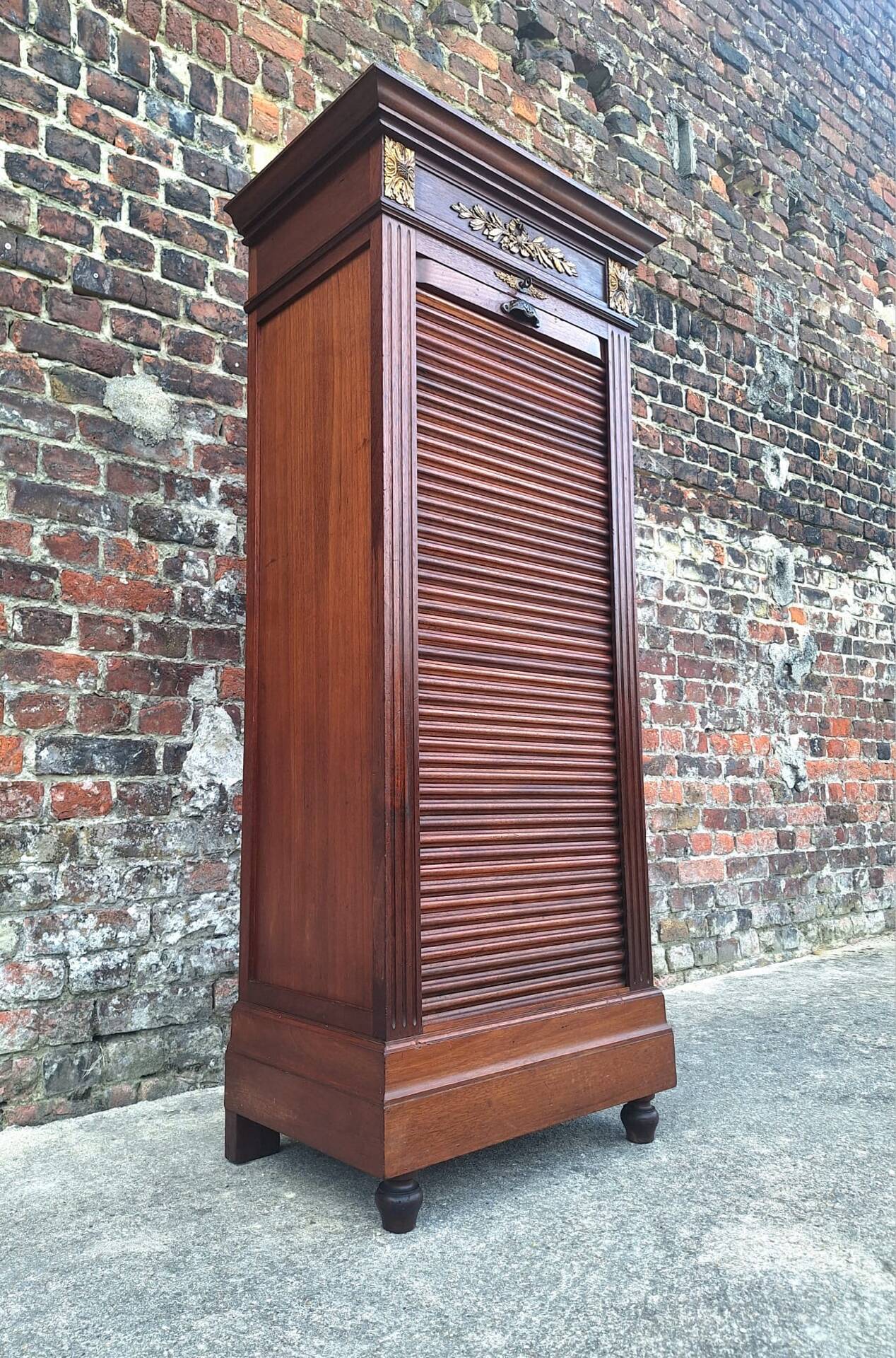 Meuble de notaire Napoléon III, classeur à rideaux, secrétaire