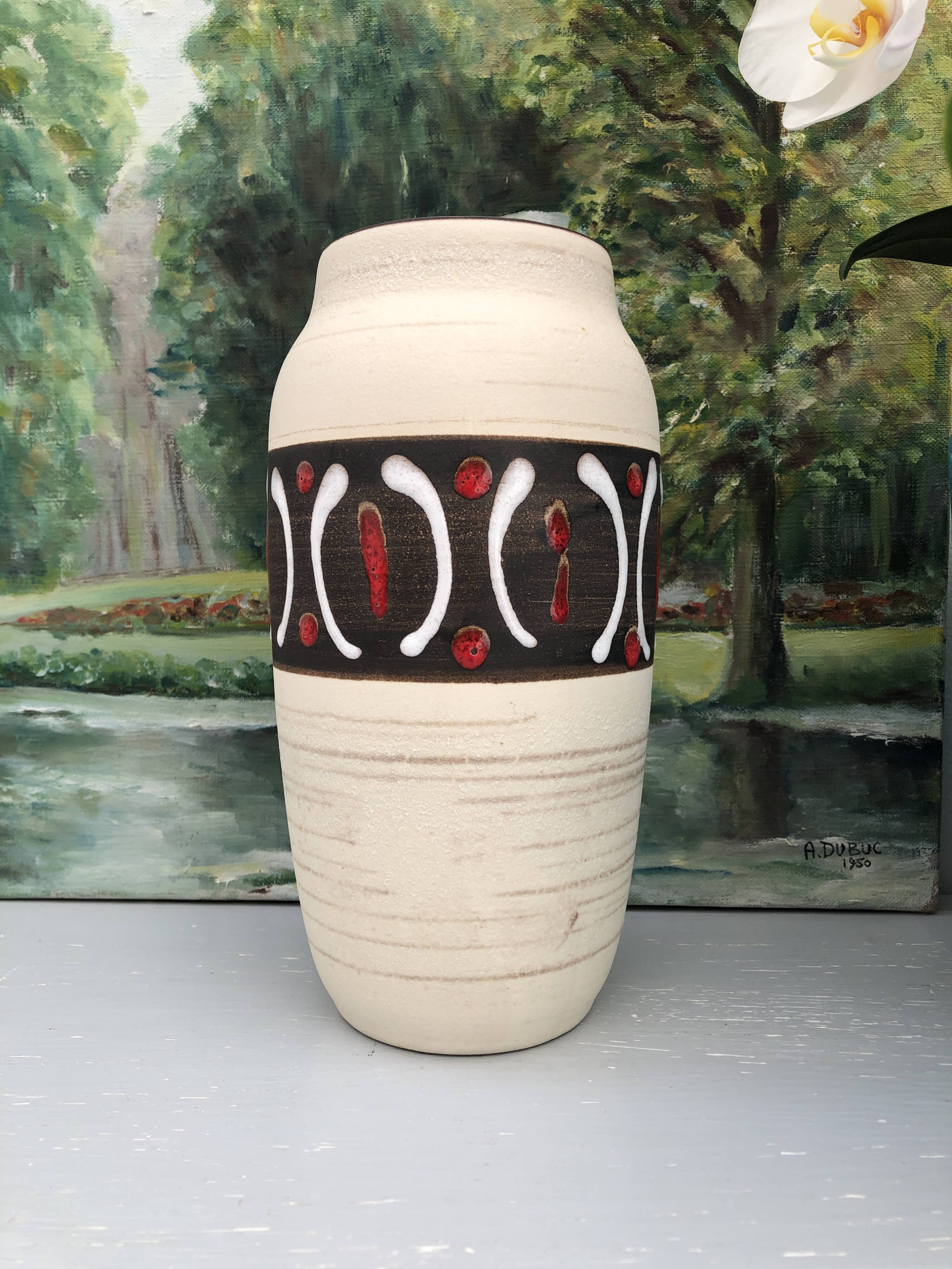 Vintage Vase Scheurich 242-22 – Ceramic West Germany – 60s/70s