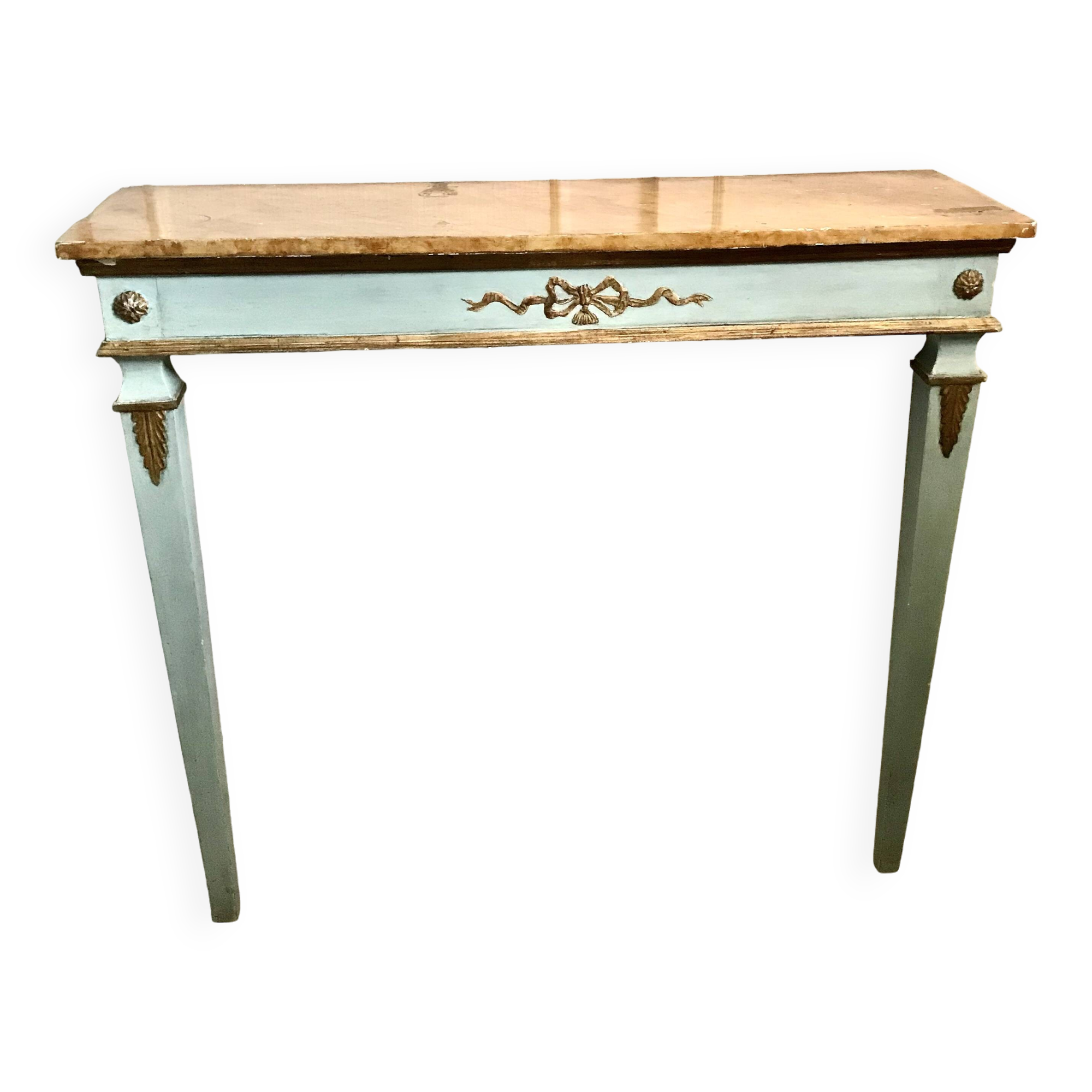 Wall console in patinated wood, early 19th century