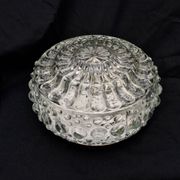 Round ceiling light or wall light in molded glass