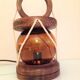 Marine lamp with amber glass globe 60/70s