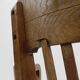 Oak office chair with spring mechanism and armrests