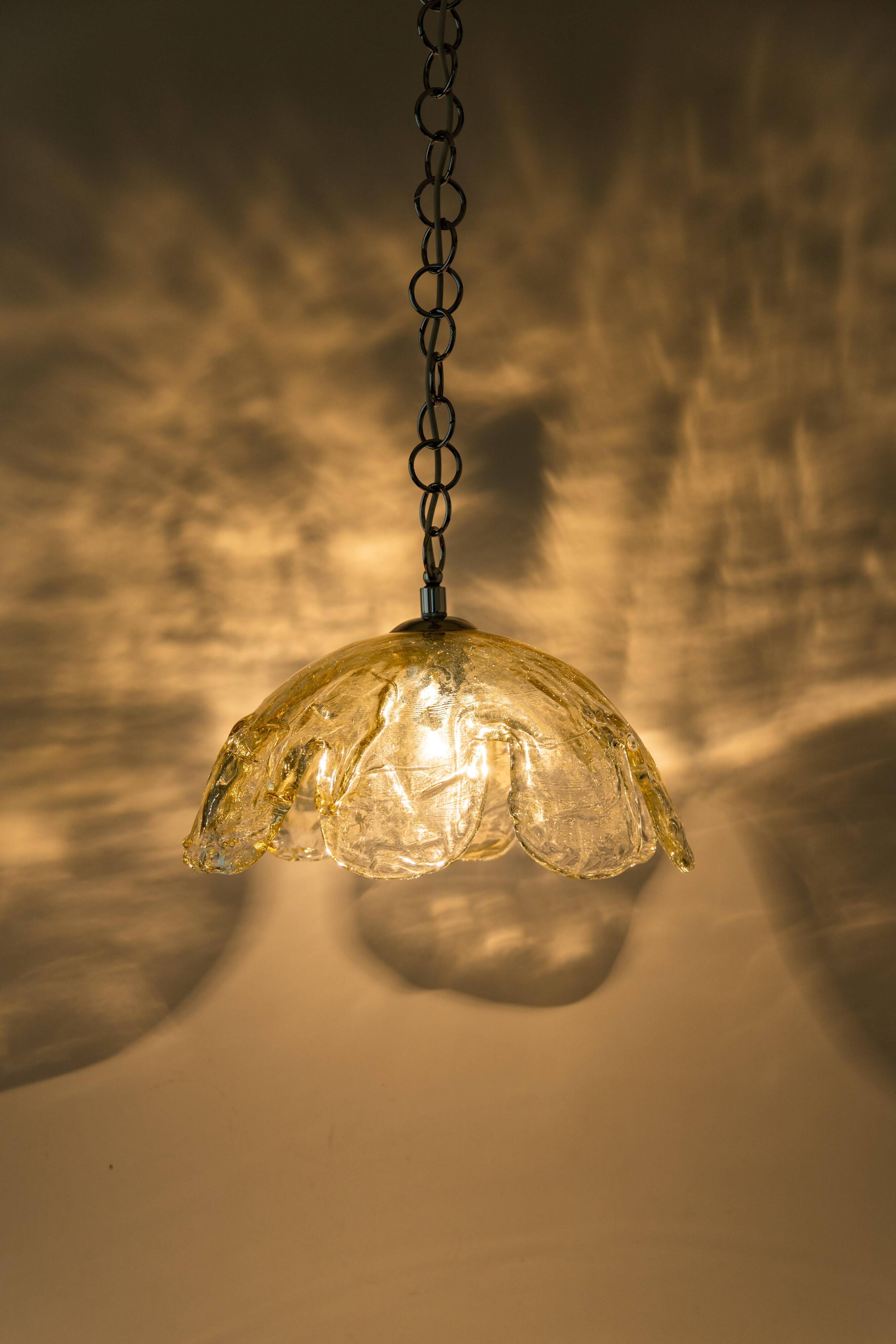 Murano glass pendant light designed by Kaiser, Germany, 1960s