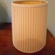 Living room mood lamp, silver metal base, wooden base, pleated lampshade