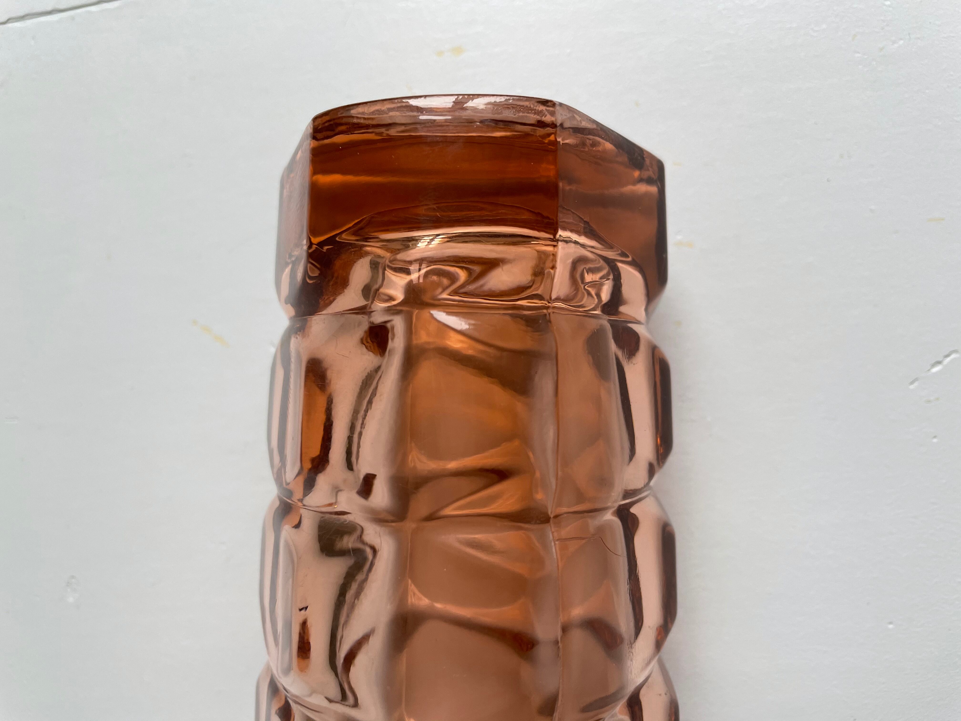 Rosaline moulded glass vase