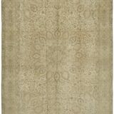 Handmade Oriental Decorative 1980s 245 cm x 349 cm Beige Wool Carpet