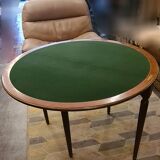 Half-moon table, convertible round game table