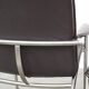 Dark brown leather design armchair + footstool De Sede DS 270