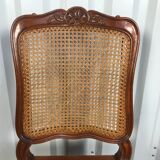 6 Louis XV cherry and canning chairs