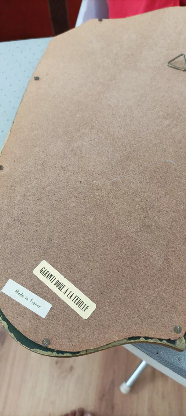 Golden wooden mirror, 28x41 cm