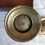 pair of brass candlesticks