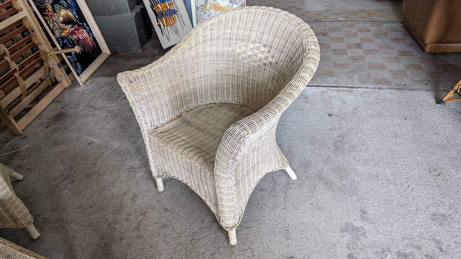Vintage rattan lounge