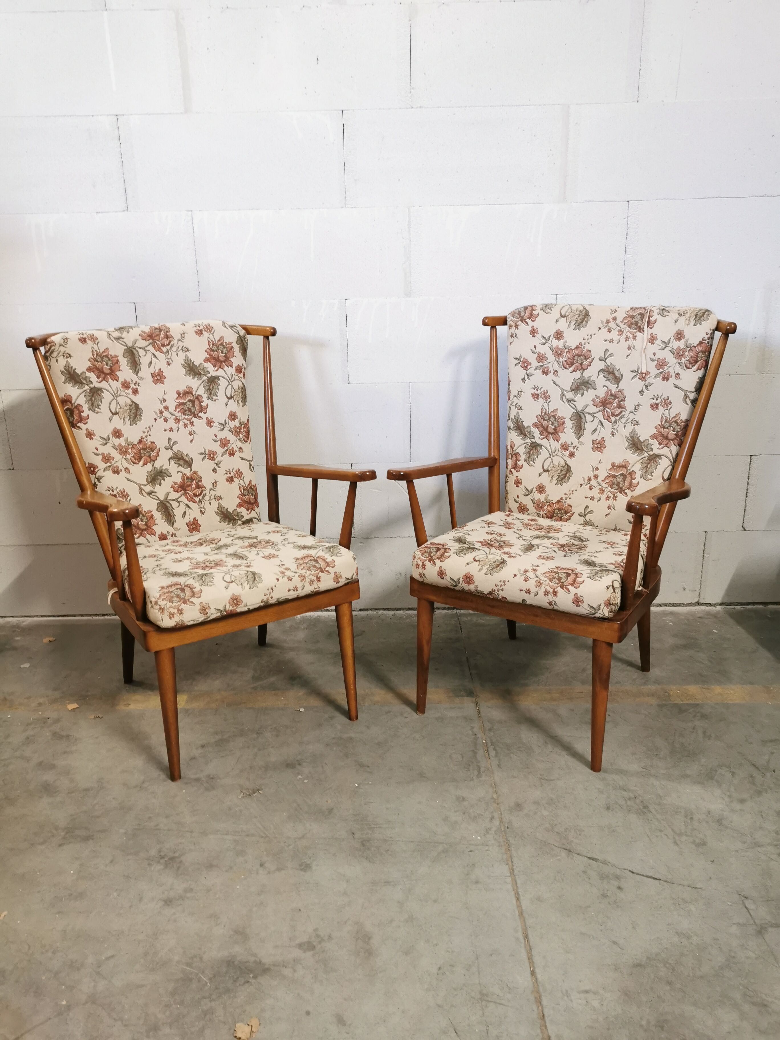 Pair of Baumann fan armchairs