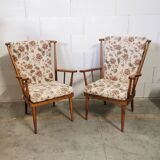 Pair of Baumann fan armchairs