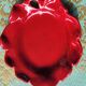 Plat feuille Cerenne Vallauris rouge