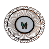 Bamboo wall plate - vintage butterfly