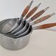 Série de 5 casseroles en aluminium vintage