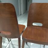 Suite of 4 Chairs by Bistrot Baumann year 1950